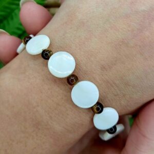 Pulseira de Madrepérola e Olho de Tigre. - Image 2